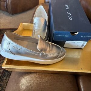 Cole Haan Women's Nantucket Venetian Metallic Soft Gold Loafer
